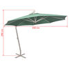 vidaXL Parasol ogrodowy, wiszący, 350 cm, aluminiowy, piaskowy
