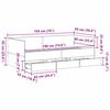 vidaXL Rama leżanki z szufladami Z zagłówkiem Czarny dąb 90 x 190 cm