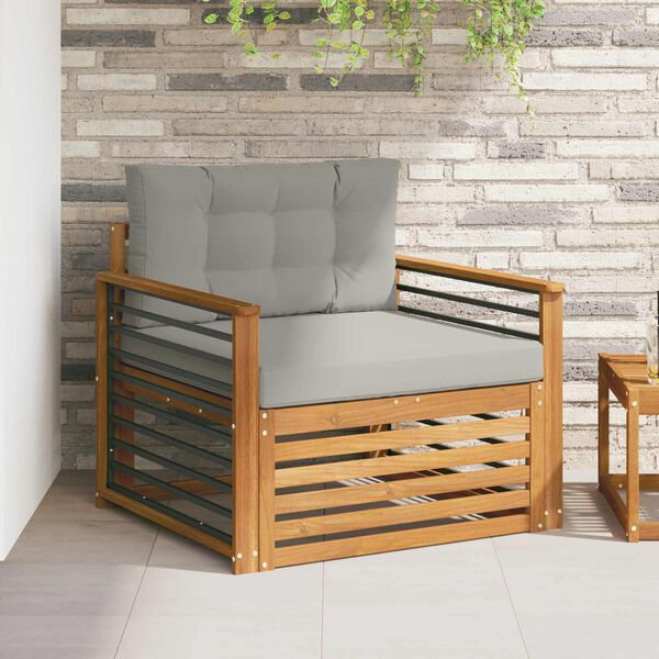 vidaXL Zestaw sof na zewnątrz Lite drewno akacjowe i poliester