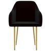 vidaXL Krzesła stołowe, 6 szt., czarne, obite aksamitem