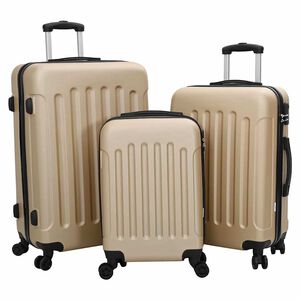 vidaXL Walizka Z blokadą 3 pcs szampański 50 x 31 x 78 cm Plastik ABS