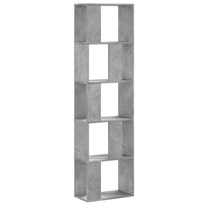 vidaXL 5-poziomowy regał na książki, szarość betonu, 45x23,5x162,5 cm