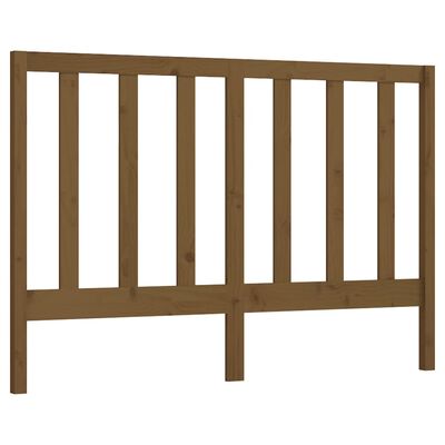 vidaXL Wezgłowie łóżka, miodowy brąz, 141x4x100cm, lite drewno sosnowe