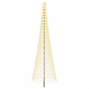 vidaXL Choinka świąteczna LED 500 cm 550 LED Ciepła biel Żelazo Czarny