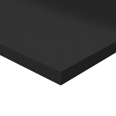 vidaXL Półki na książki, 4 szt., wysoki połysk, czarne, 40x30x1,5 cm