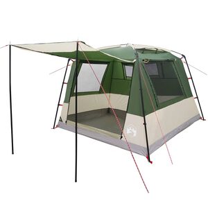 vidaXL Namiot Imprezowy 10-osobowy zielony Polyester 185T z powłoką PU