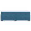 vidaXL Ł&oacute;żko kontynentalne z materacem, niebieskie, aksamit, 90x190 cm