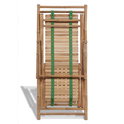 vidaXL Tarasowy leżak z podnóżkiem, bambusowy