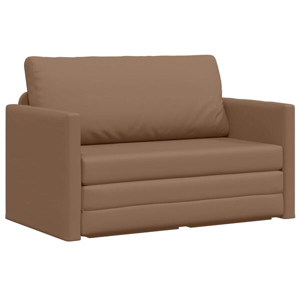 vidaXL Sofa Bed 110cm Cappuccino Sztuczna sk&oacute;ra