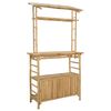 vidaXL St&oacute;ł barowy na zewnątrz Naturalny 110 x 50 x 210 cm Bambus