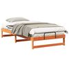 vidaXL Ramka ł&oacute;żka Brązowy 100 x 200 cm Lite drewno sosnowe