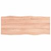 vidaXL Blat stołu, jasny brąz, 100x40x2 cm, dąb z naturalną krawędzią