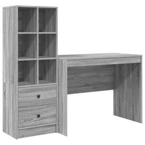 vidaXL Biurko Szary Sonoma 145.5 x 50 x 127 cm 2 szt.
