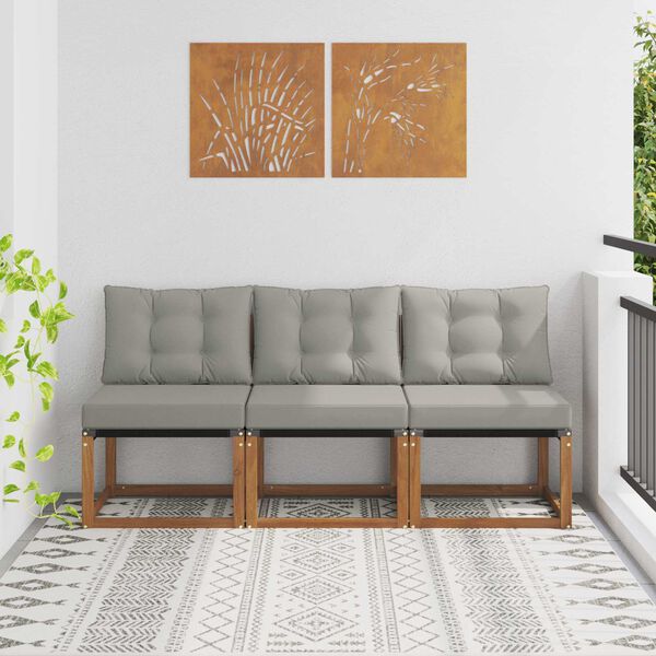 vidaXL 3 Sztuka Sofa środkowa na zewnątrz