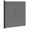 vidaXL Panel ogrodzeniowy WPC i aluminium Szary