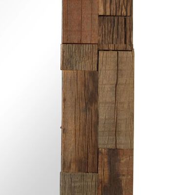 vidaXL Lustro z ramą z drewna odzyskanego, 50 x 50 cm