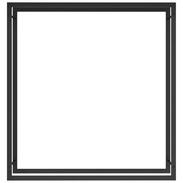 vidaXL Stojak na drewno, matowy czarny, 110x28x116 cm, stalowy