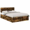 vidaXL Ramka ł&oacute;żka Dąb Wędzony 140 x 190 cm Drewno inżynieryjne
