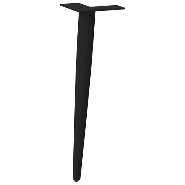 vidaXL Nogi do stolika kawowego w kształcie stożka 4 szt. Czarne 30-31 cm Stalowe