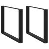 vidaXL Nogi do stołu jadalnego w kształcie litery U 2 szt. Czarne 100x(72-73) cm Stal