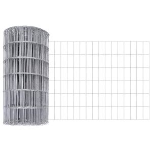 vidaXL Ogrodzenie Euro Srebrny 0.8 x 10 m