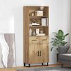 vidaXL Highboard z szufladą Dąb rzemieślniczy 69,5 x 34 x 180 cm