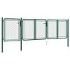 vidaXL Brama ogrodowa stalowa 400x75 cm zielona