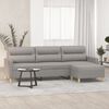 vidaXL 3-osobowa sofa z podn&oacute;żkiem, jasnoszary, 210 cm, tkaniną