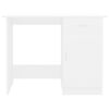 vidaXL Biurko, białe, 100x50x76 cm, materiał drewnopochodny