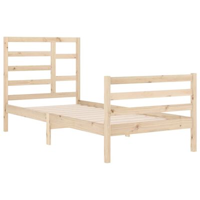 vidaXL Rama łóżka, lite drewno, 90x200 cm
