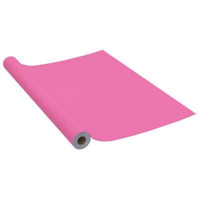 vidaXL Okleina meblowa, różowa, wysoki połysk, 500x90 cm, PVC