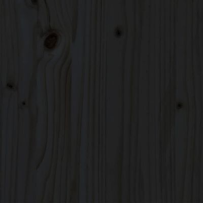 vidaXL Rama łóżka, czarna, lite drewno sosnowe, 140x190 cm