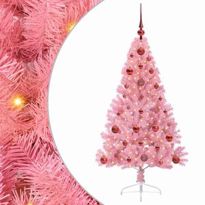 vidaXL Sztuczna choinka z oświetleniem na Boże Narodzenie 120 cm PVC