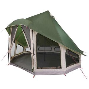 vidaXL Namiot Tipi z dachem Zielony 404 x 370 x 270 cm tafta