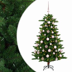 vidaXL Sztuczna choinka z bombkami 120 cm 150 LED Ciepła biel