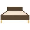 vidaXL Rama ł&oacute;żka bez materaca, ciemnobrązowa, 100x200 cm, tkaniną