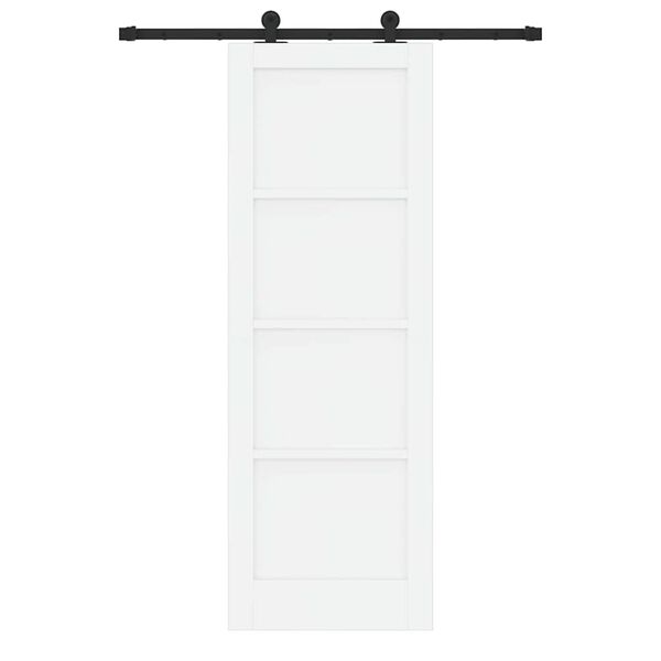 vidaXL Drzwi przesuwne ORKDAL Biały 73,5 x 211 cm Lite drewno sosnowe