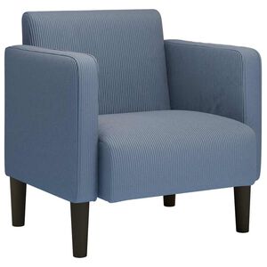 vidaXL Sofa Fotel z Podłokietnikami Niebieski 54 cm Tkanina Corduroy