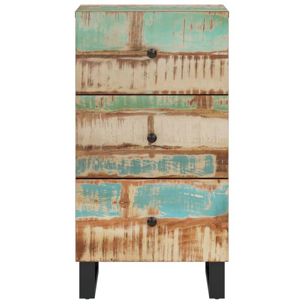 vidaXL Szafka z 3 szufladami, 40x33,5x75 cm, lite drewno z odzysku