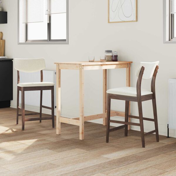 vidaXL Krzesła jadalne 2 pcs Jasny Brąz 48 x 49 x 95 cm Drewno Gumowe