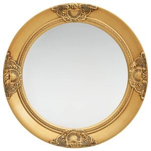 vidaXL Lustro ścienne w stylu barokowym, 50 cm, złote