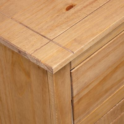 vidaXL Toaletka ze stołkiem, lite drewno sosnowe, seria Panama