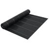 vidaXL Agrotkanina przeciw chwastom, czarna matowa, 2x100 m, PP