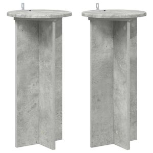 vidaXL Stojak na rośliny 2 pcs Betonowy szary 29,5 x 29,5 x 60 cm