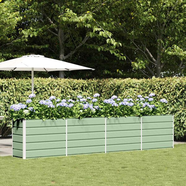 vidaXL Donica Pastelowa Zieleń 480 x 50 x 45 cm Stal Galwanizowana