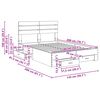 vidaXL Ramka ł&oacute;żka z szufladą Z zagł&oacute;wkiem Materiał drewnopochodny