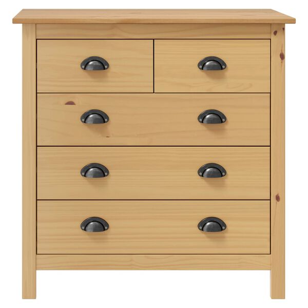 vidaXL Komoda Hill, 79x40x80 cm, lite drewno sosnowe