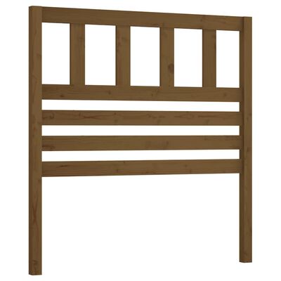 vidaXL Wezgłowie łóżka, brązowe, 96x4x100 cm, lite drewno sosnowe