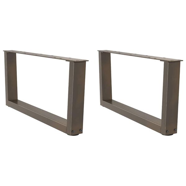 vidaXL Nogi do stolika kawowego w kształcie litery V 2 szt. Naturalna stal 70x(30-31,3) cm Stal