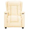 vidaXL Fotel ułatwiający wstawanie, kremowy, obity sztuczną skórą